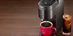 Premium Single Serve Coffee Maker – Compatible with K-Cup Pods, Iced & Hot Brew Options, Strong Brew Function, Large Water Reservoir