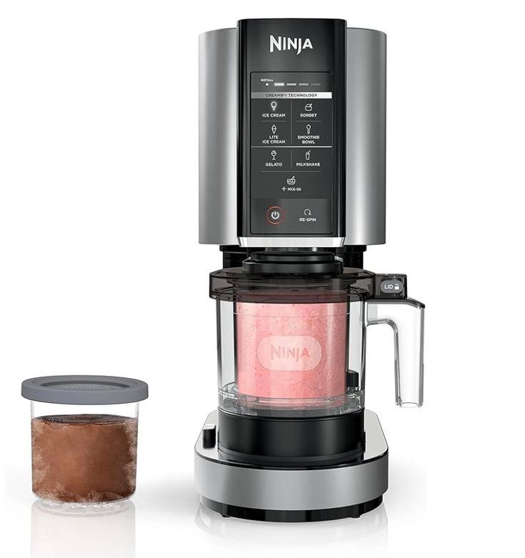 Ninja CREAMi 7-in-1 Ice Cream Maker – Gelato, Sorbet, Milkshakes & Smoothie Bowls (Black, NC299AMZ)