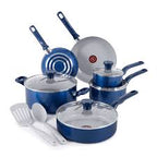T-fal Easy Care Ceramic Non-Stick Cookware Set, 12-Piece Pots and Pans with Lids – Durable, Scratch Resistant, Healthy Cooking