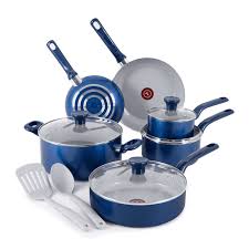 T-fal Easy Care Ceramic Non-Stick Cookware Set, 12-Piece Pots and Pans with Lids – Durable, Scratch Resistant, Healthy Cooking